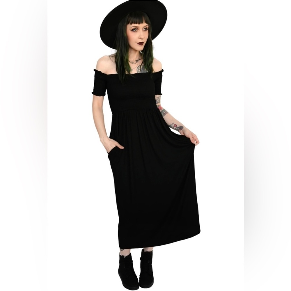 Foxblood Lily Smocked Maxi Dress